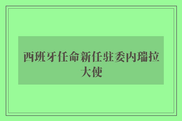 西班牙任命新任驻委内瑞拉大使